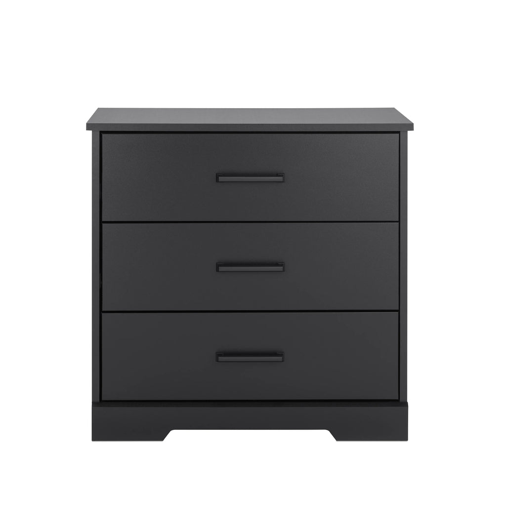 Black 3 Drawer Nightstand Bedside Table N89962