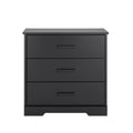 Black 3 Drawer Nightstand Bedside Table N89962