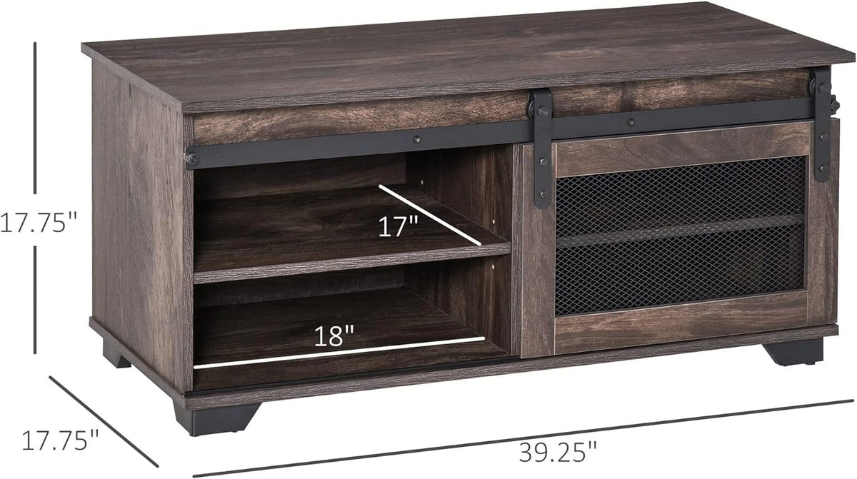 Dark Brown Coffee Table with Storage N4499
