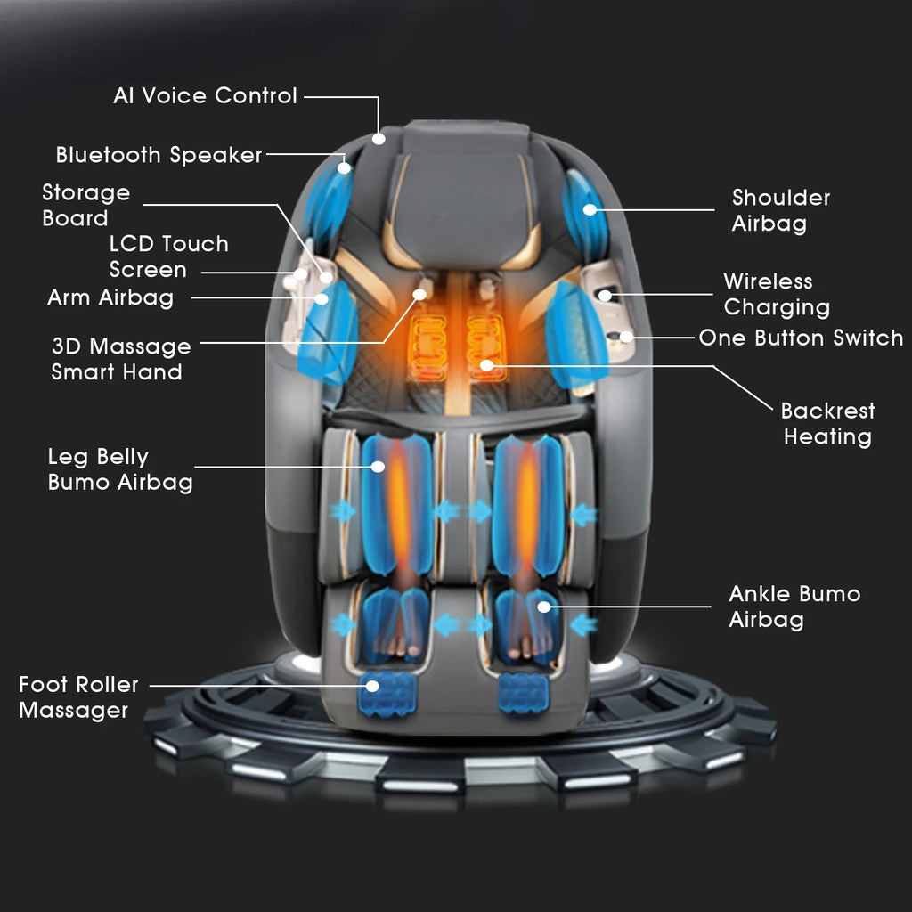 Full Body SL Track Zero Gravity Massage Chair Recliner with 12 Modes H335