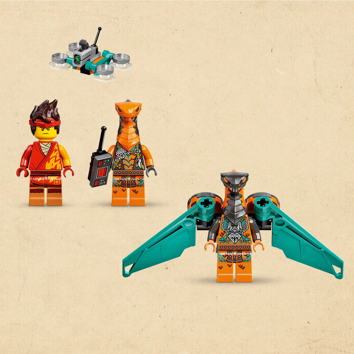 Fire Dragon Toy with Snake Warrior Figures and Minifigure G195