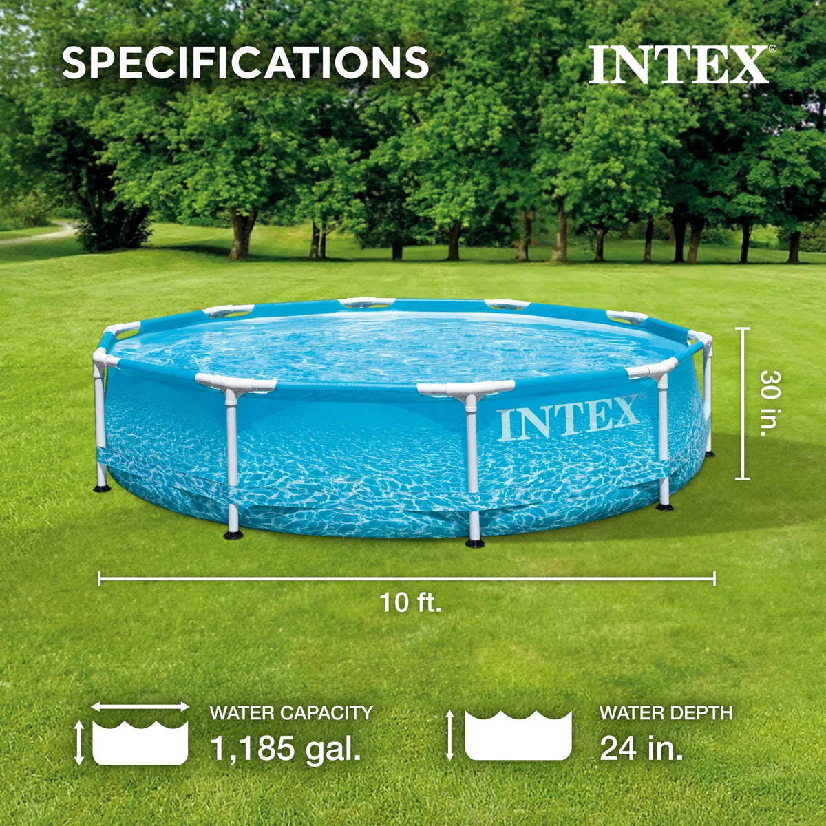 10' x 30 Above Ground Steel Frame Swimming Pool K3966