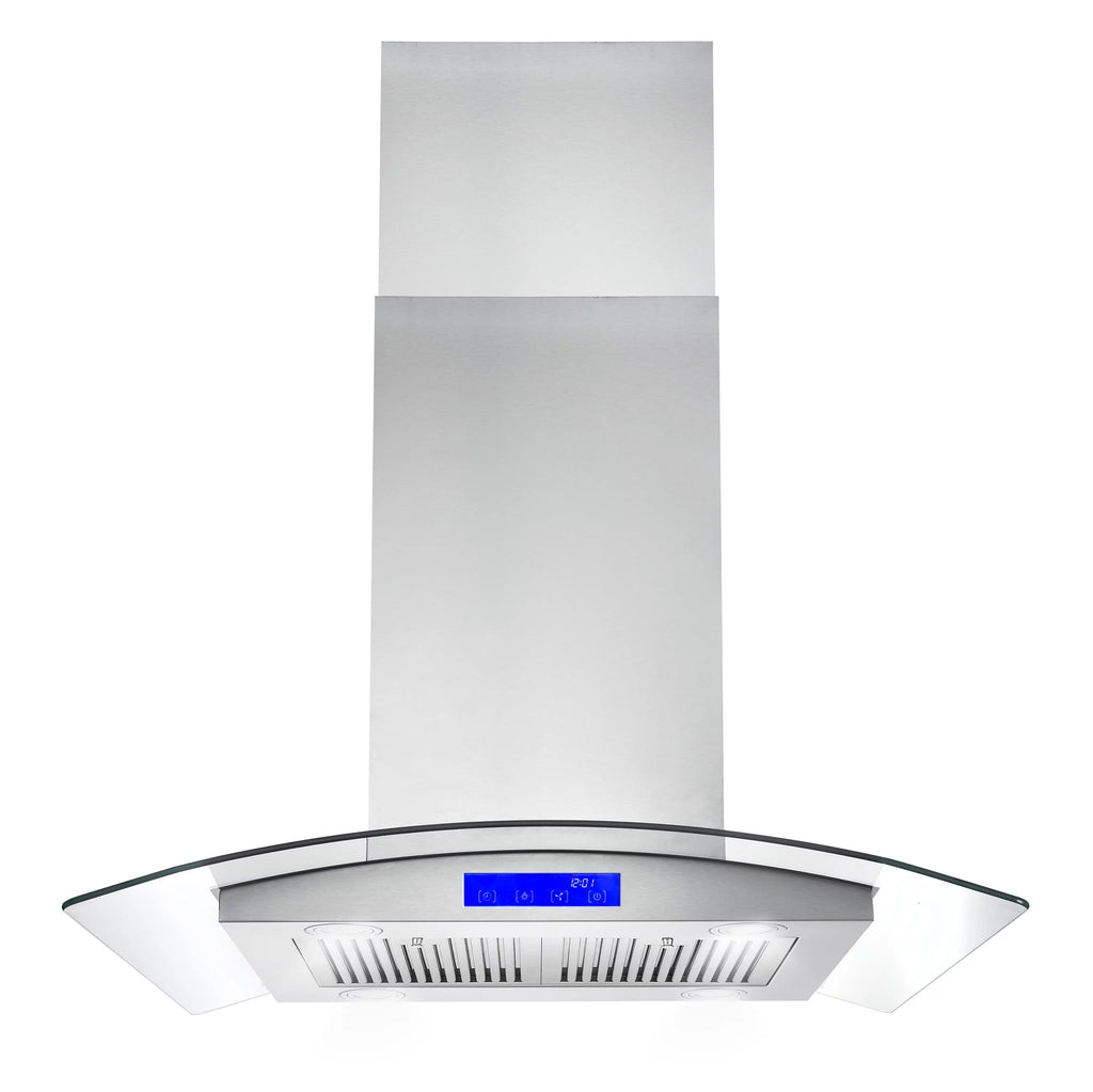 2 Piece Kitchen Appliance Package with Gas Range and Island Range Hood Q410768