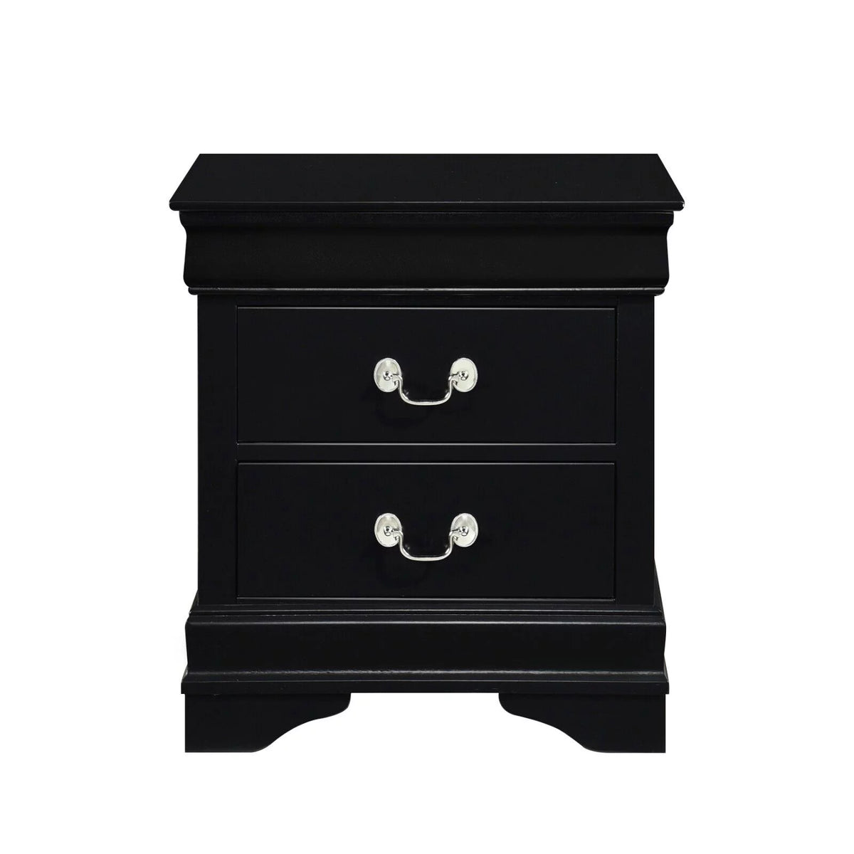 Twin Bed Nightstand Dresser Mirror 4pc Set Black V49325