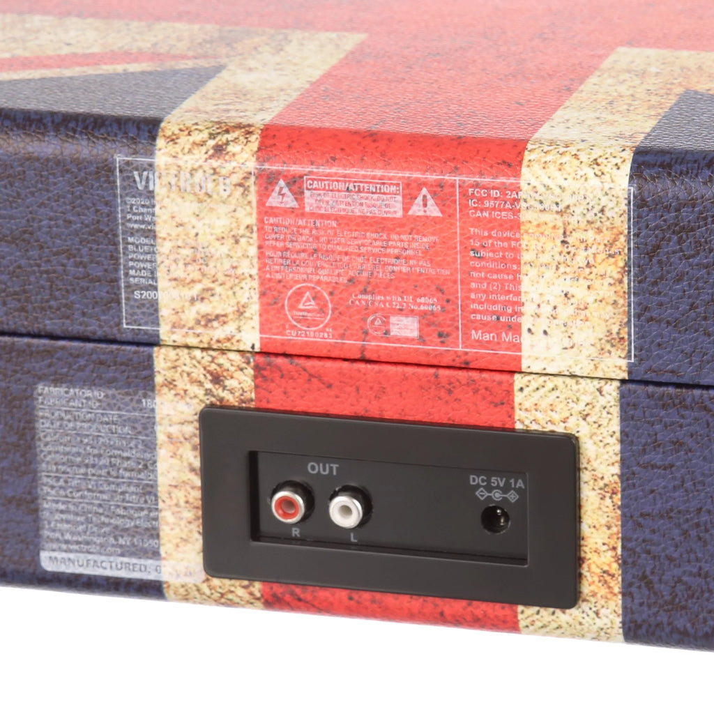 Bluetooth Suitcase Record Player with 3-speed Turntable P381935