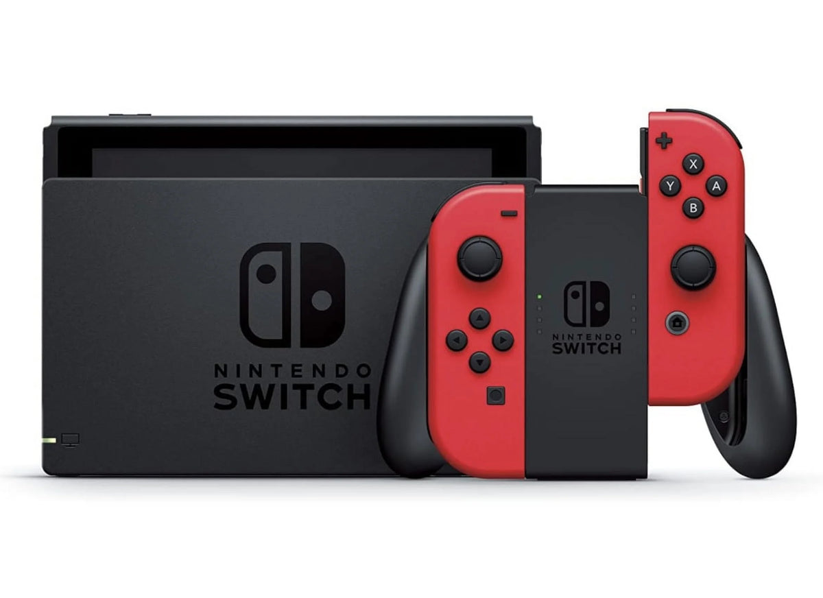 Nintendo Switch Console with Red Joy-Con and 64GB MicroSD Card Z340661