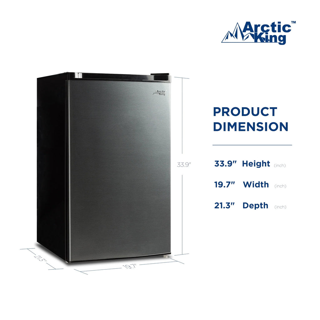 4.4 Cu ft Black Stainless Steel Look Mini Fridge B739