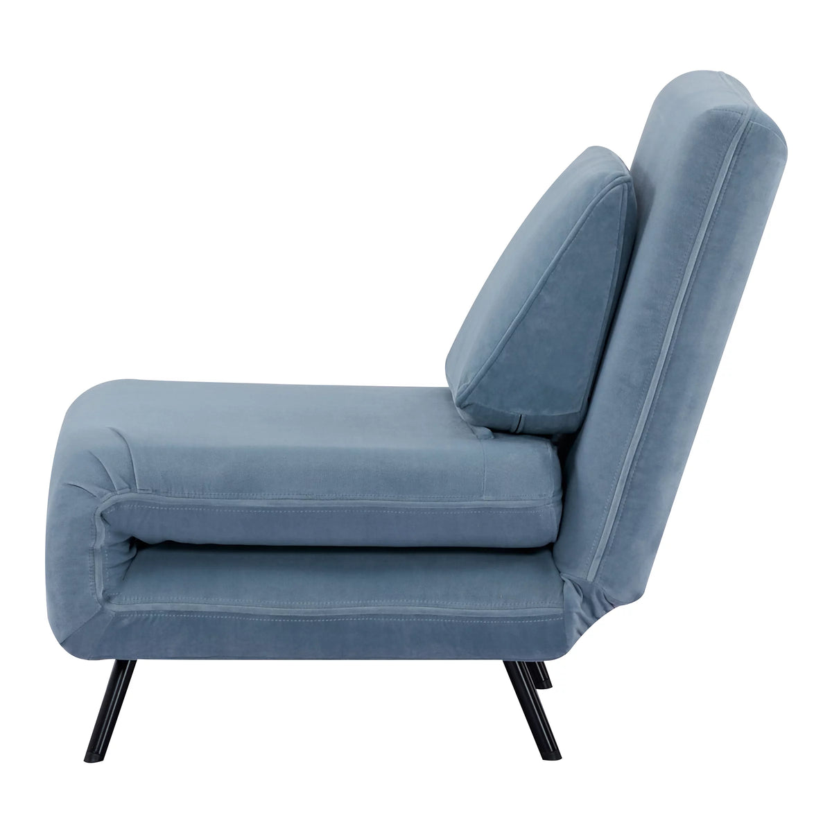 Velvet Blue Convertible Futon Chair Q98795