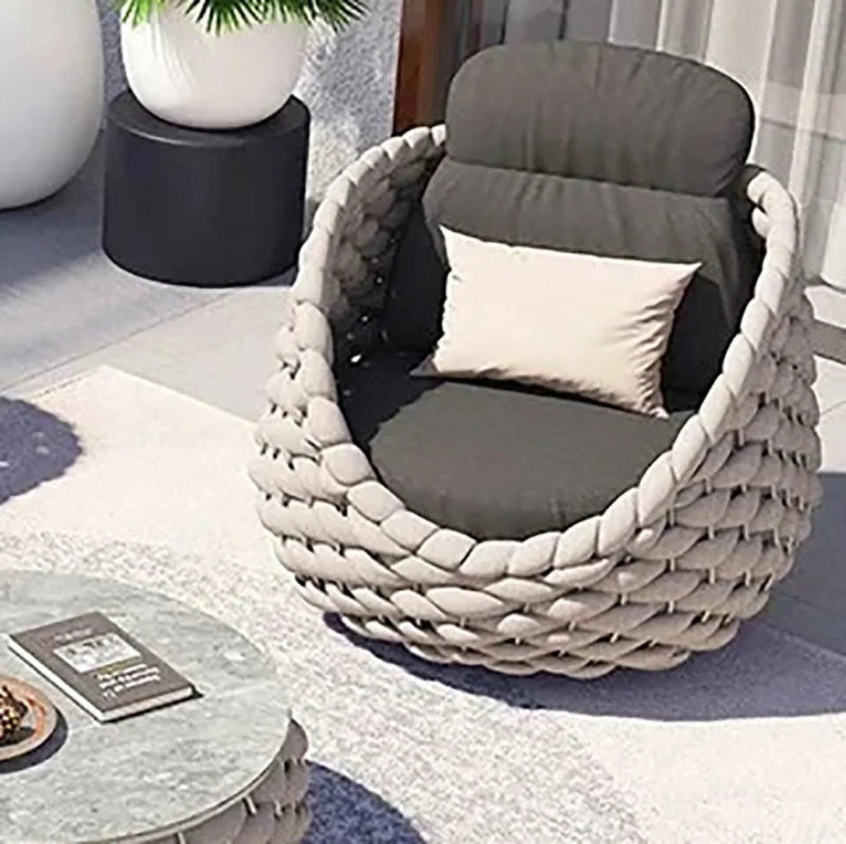Rattan Chair with Backrest L344871