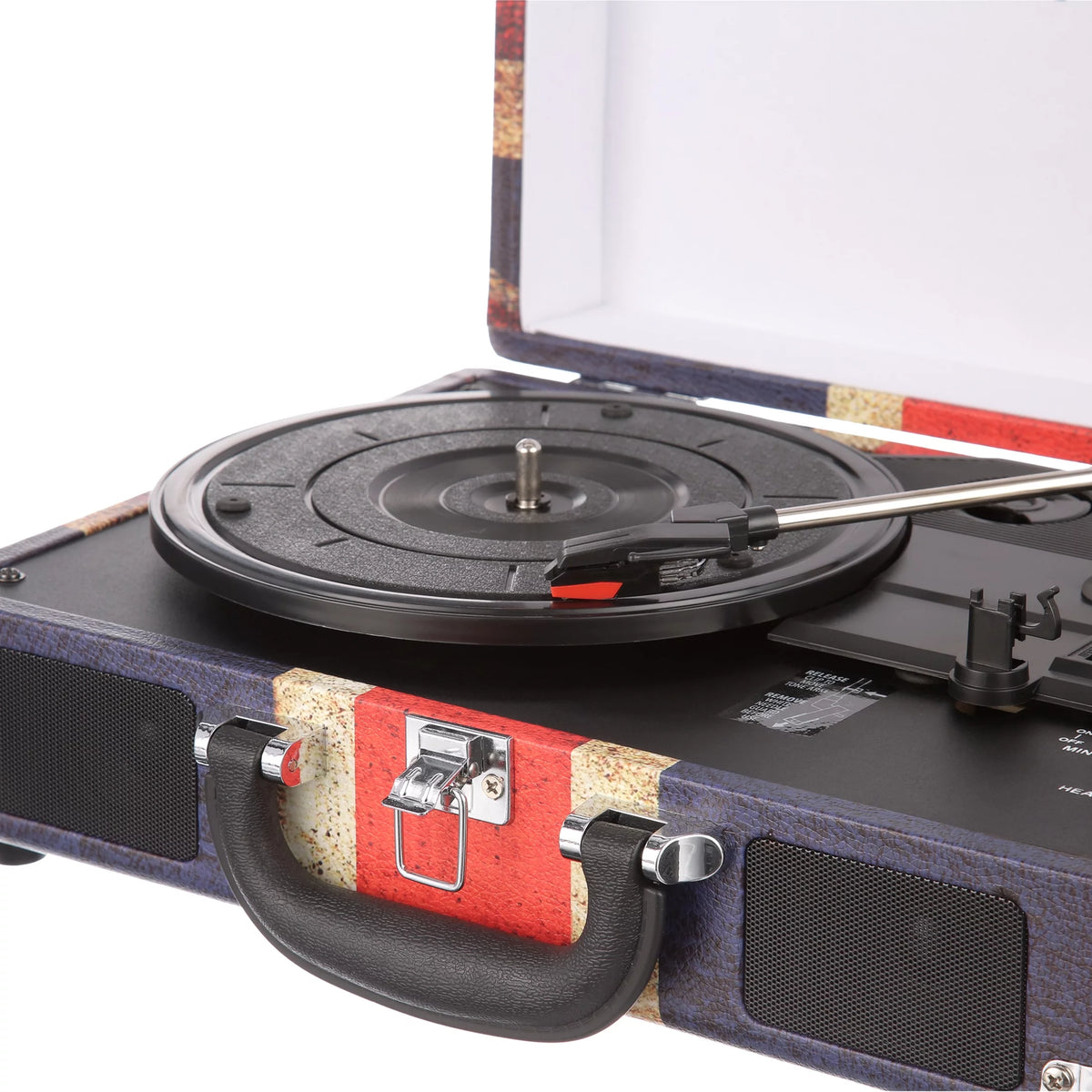 Bluetooth Suitcase Record Player with 3-speed Turntable P381935