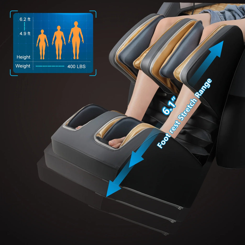 Full Body SL Track Zero Gravity Massage Chair Recliner with 12 Modes H335