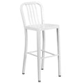 White Metal Indoor-Outdoor Barstool G5631