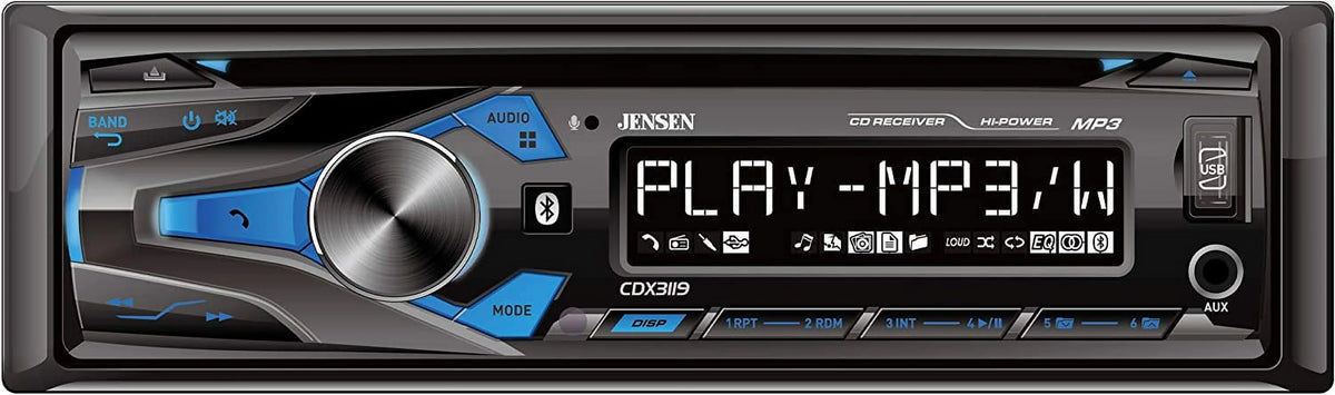 AM/FM/CD Single DIN Car Stereo Receiver with Bluetooth O7247