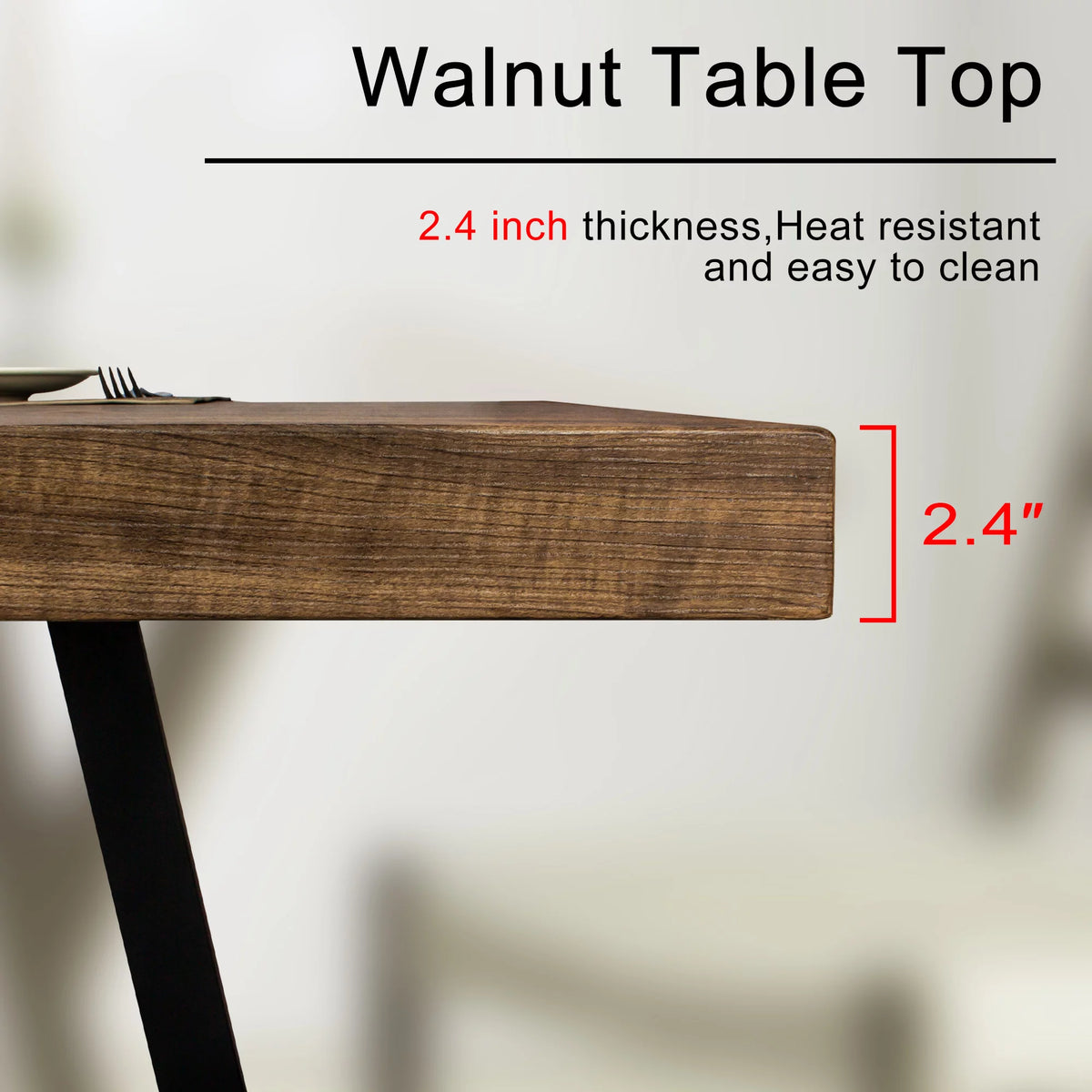 71"W x 32"D Rectangle Dining Kitchen Table, 6 Persons, Light Walnut H85515