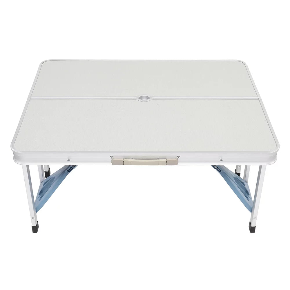 Folding Aluminum Camping Table and Benches Set V477438