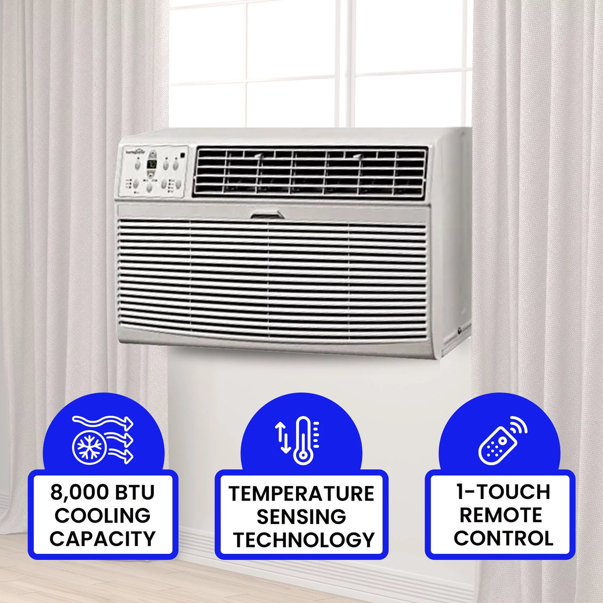 8000 BTU Through the Wall Air Conditioner with Remote Control V57276