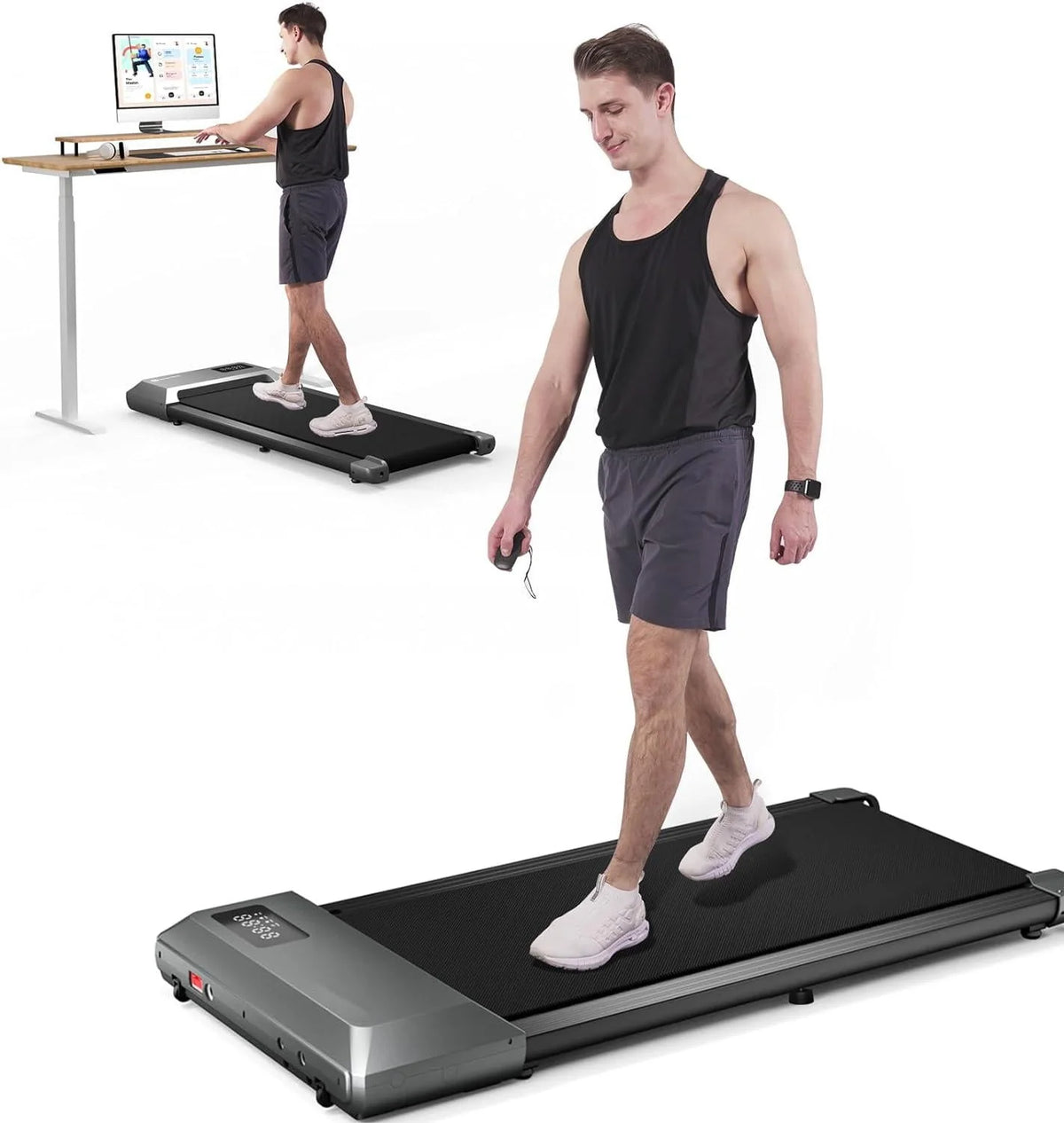 2 in 1 Portable Treadmill with LED Display B7827