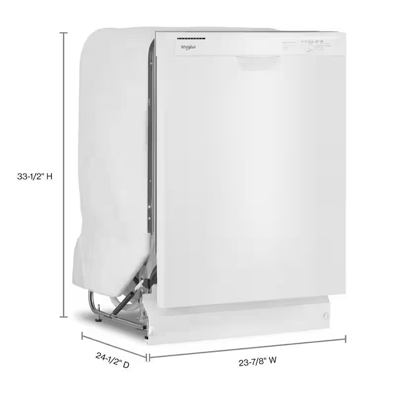 White 24 in. Built-In Tall Tub Dishwasher with 4-Cycles X5422