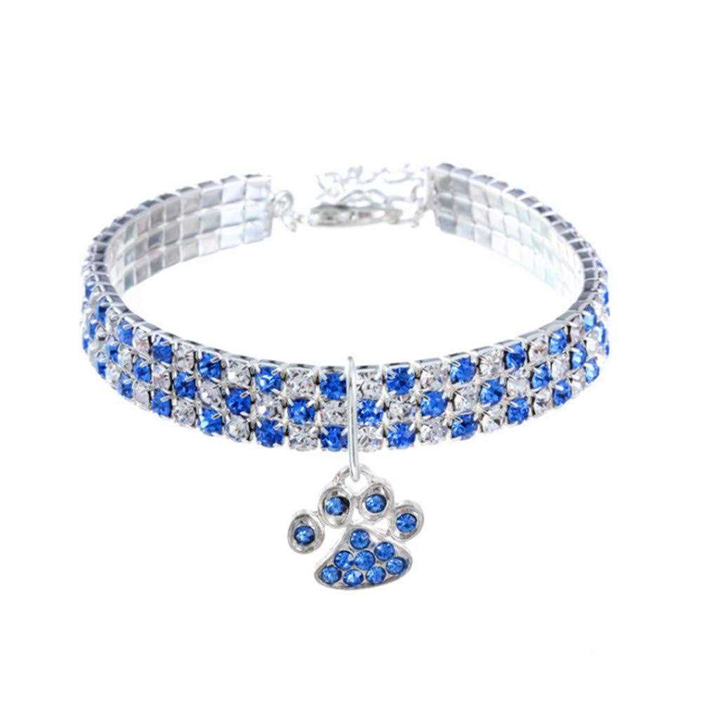 Adjustable Crystal Diamond Pet Collar R48969