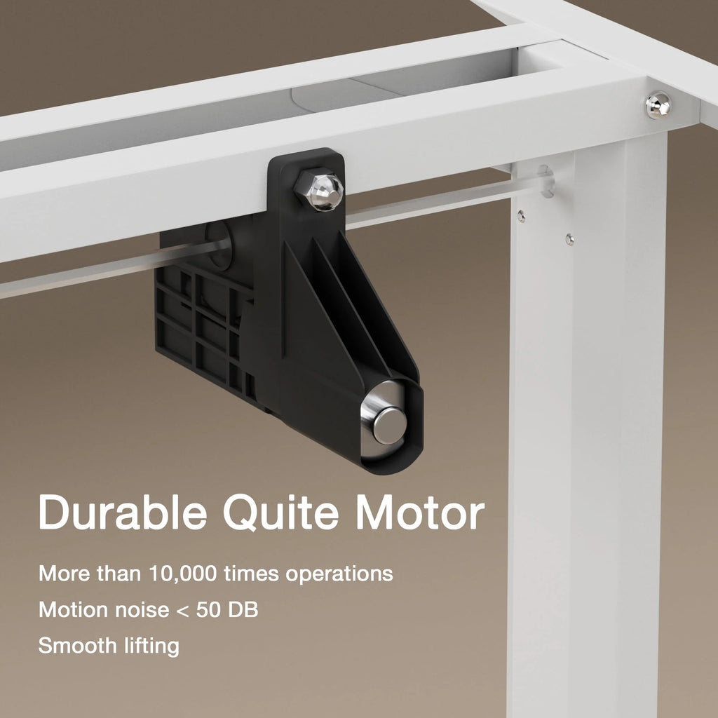 Electric Height Adjustable Standing Desk, 43 inch White V46252