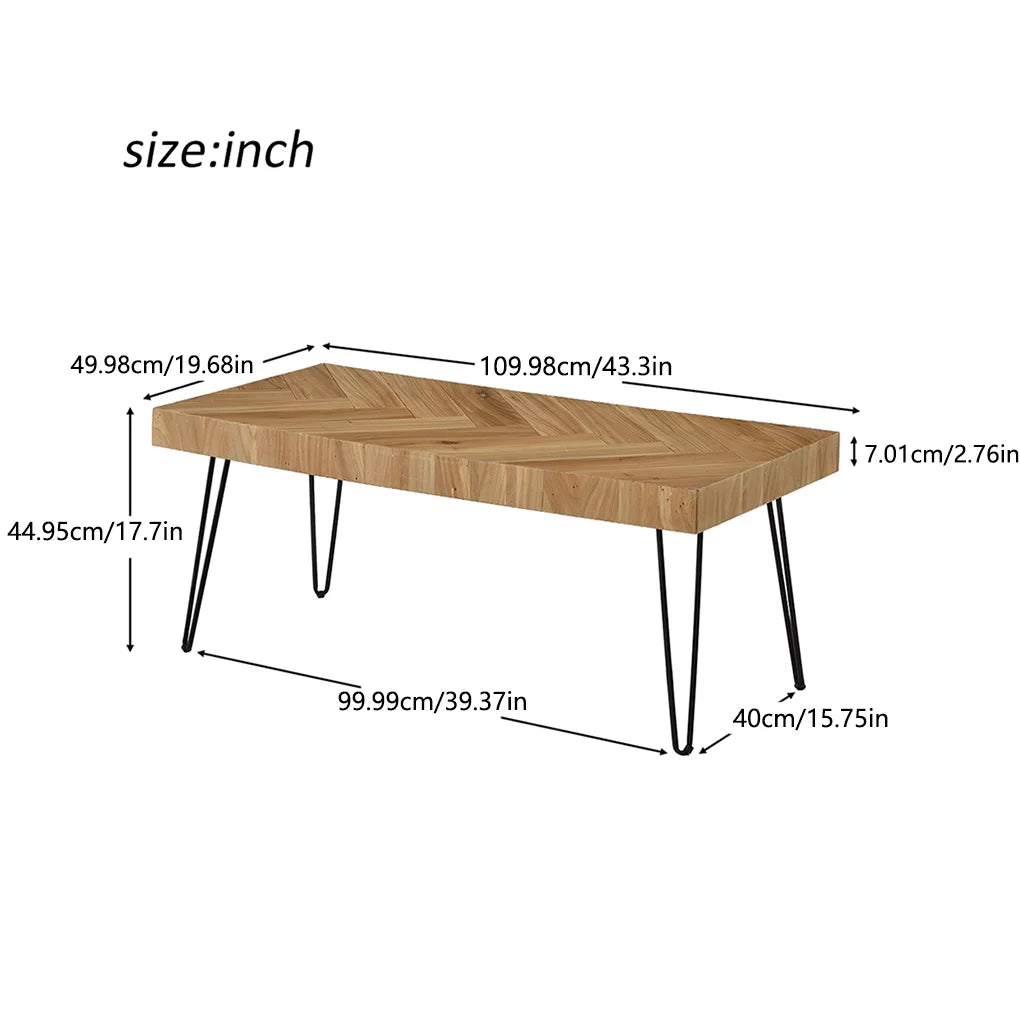 V Line Pattern Hairpin Legs Coffee Table F22600