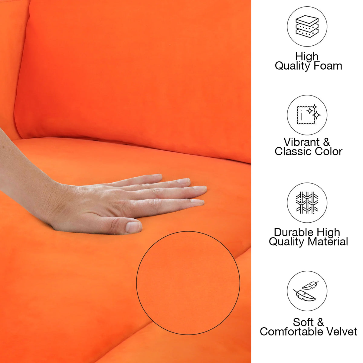 Modern Velvet 3 Seat Sofa P269