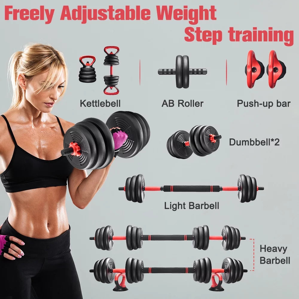 6 in 1 Adjustable Dumbbells Set J808292