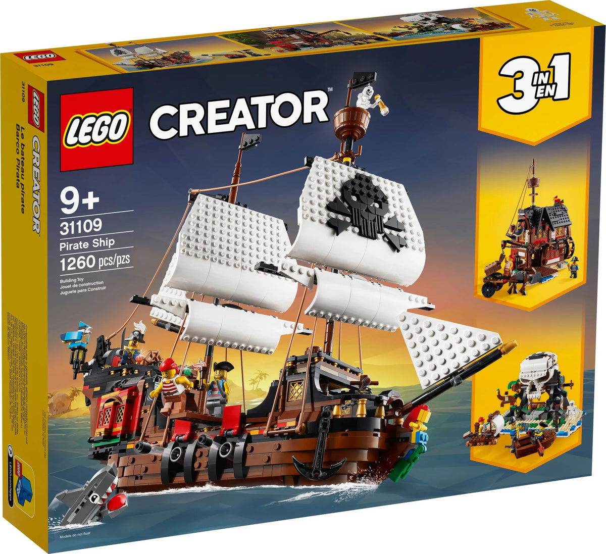 3 in 1 Pirate Ship Building Set S954240