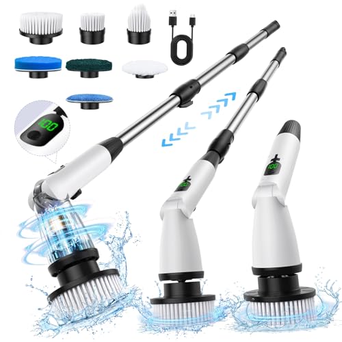 Cordless Electric Spin Scrubber with Long Handle P15405