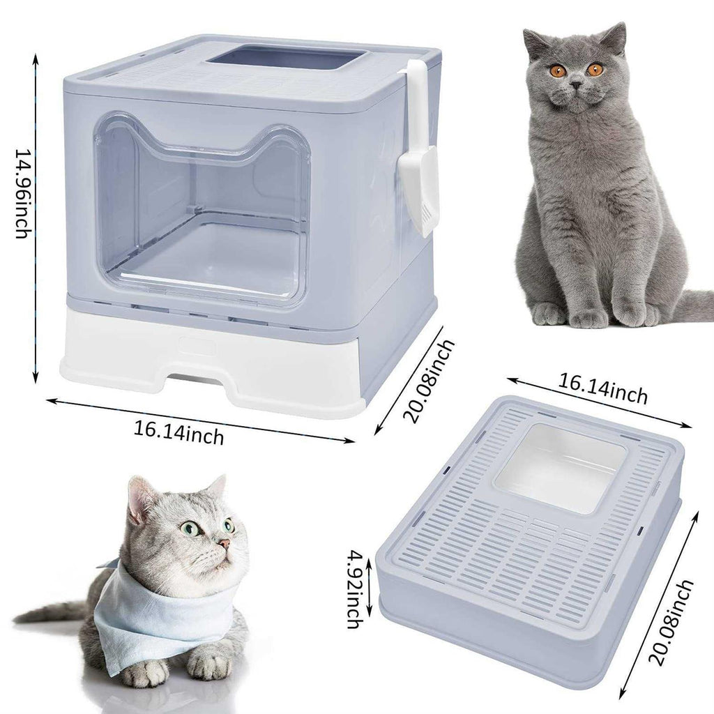 Foldable Cat Litter Box with Lid H243279