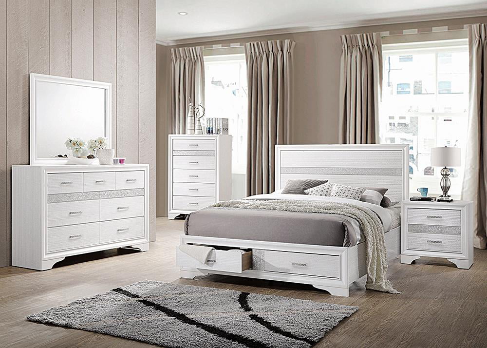 White Queen Storage Bed M40721