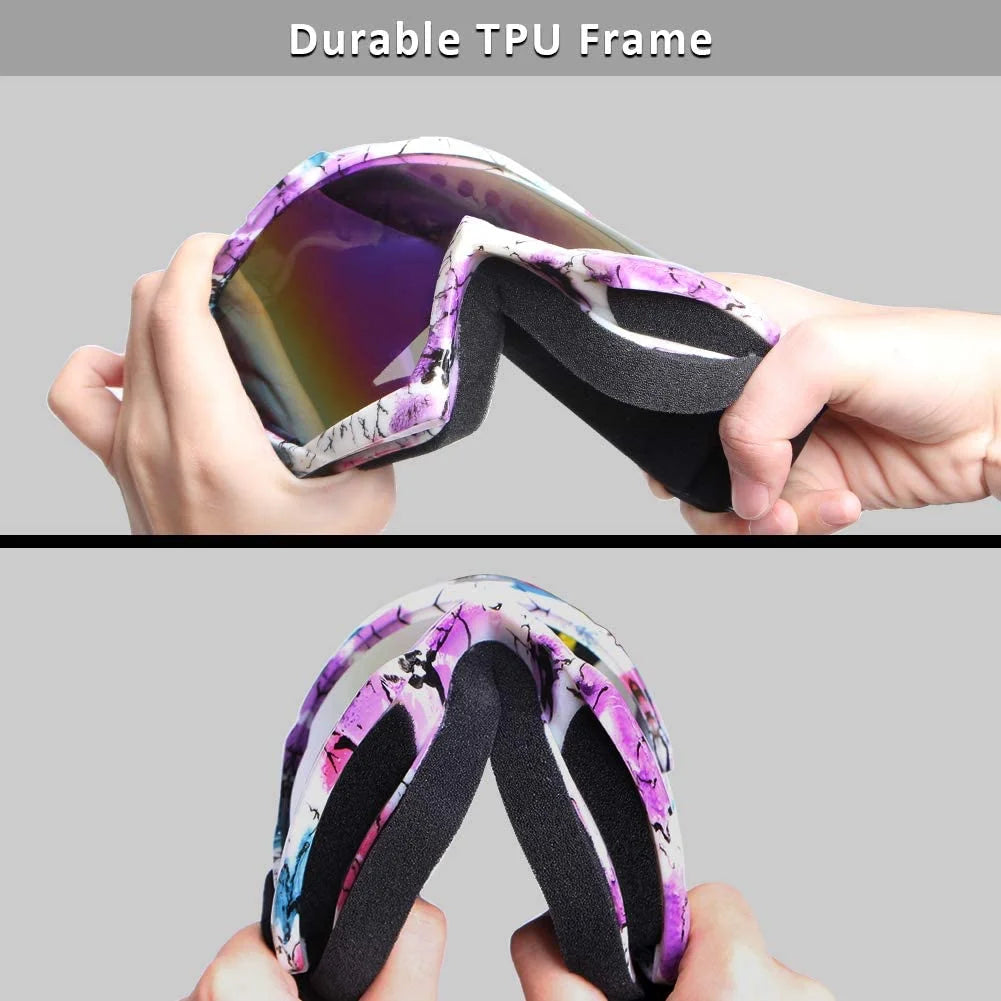 Motorcycle Goggles Windproof Scratch Resistant PU E813536