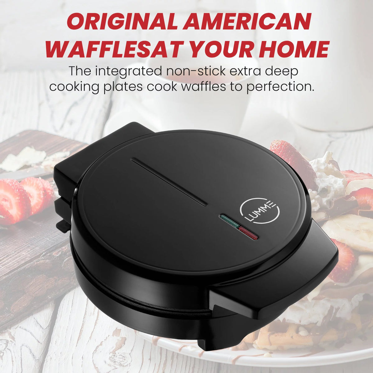Electric Waffle Maker Black Q708001