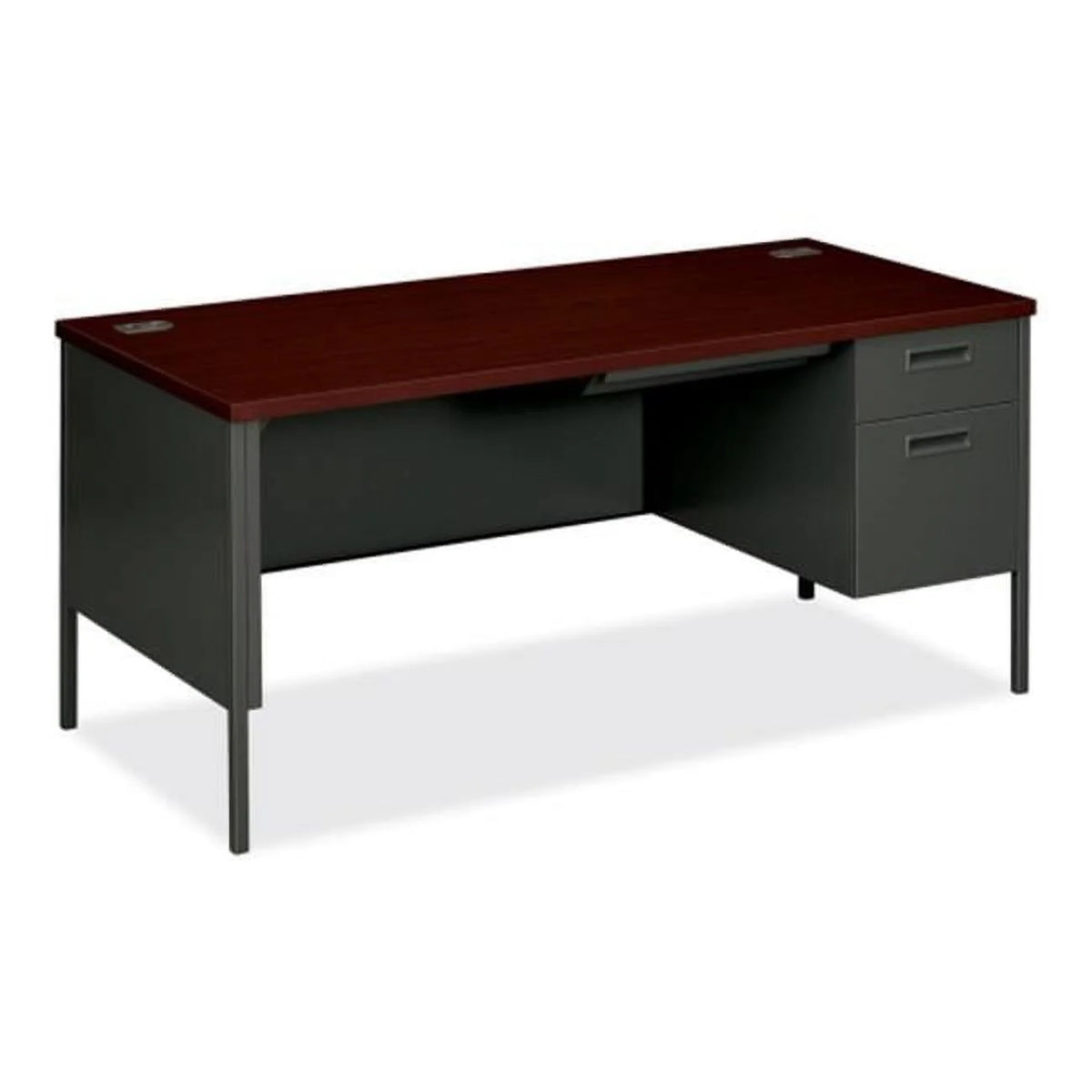 Mahogany Pedestal Desk 66 in. x 30 in. J9731