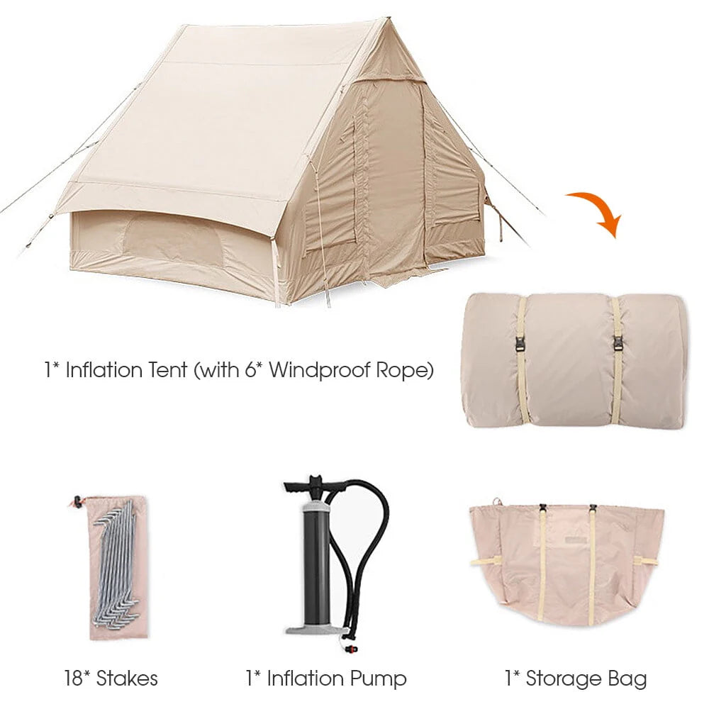 Inflatable Camping Tent with Pump, 4 Season Waterproof T713629