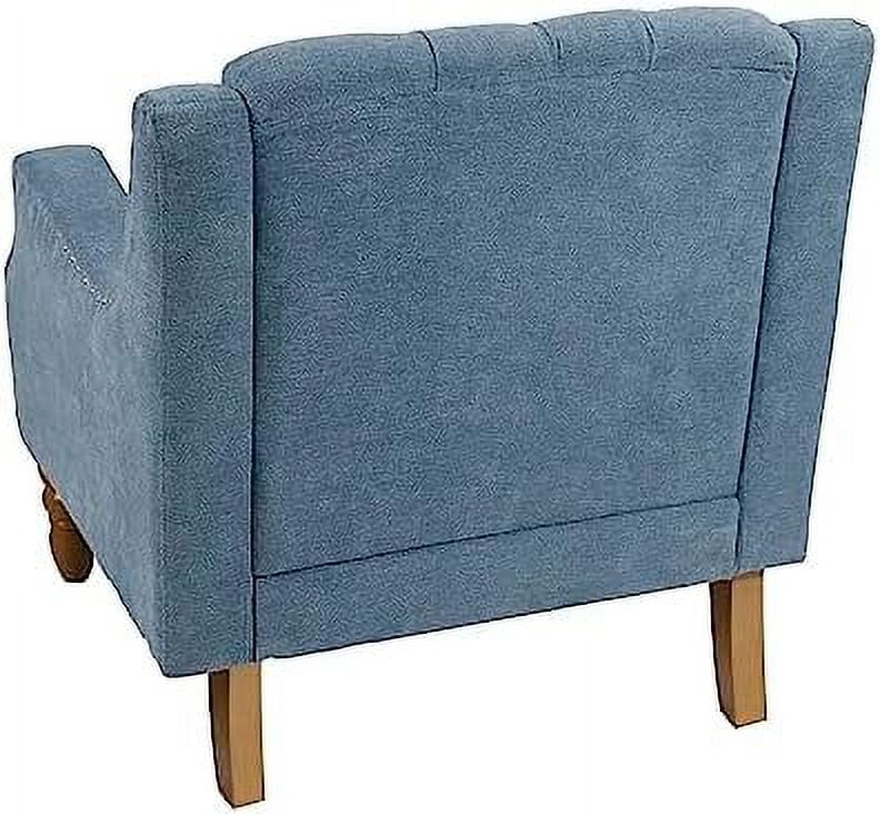 Linen Upholstered Button Tufted Accent Chair D945