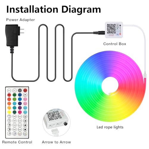 16.4FT RGB LED Rope Lights F769