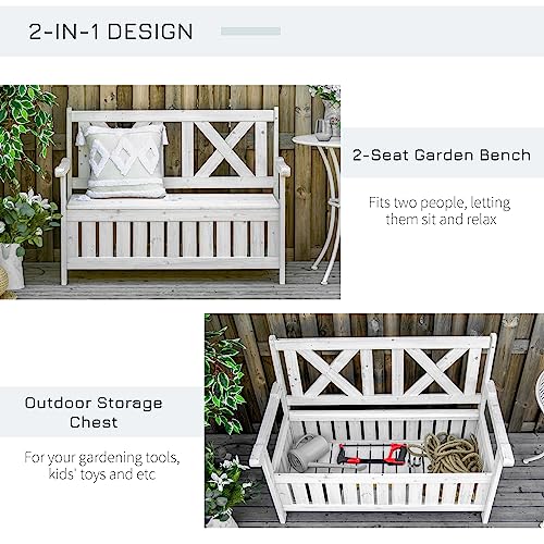 Wooden Storage Bench with Storage Box V1260