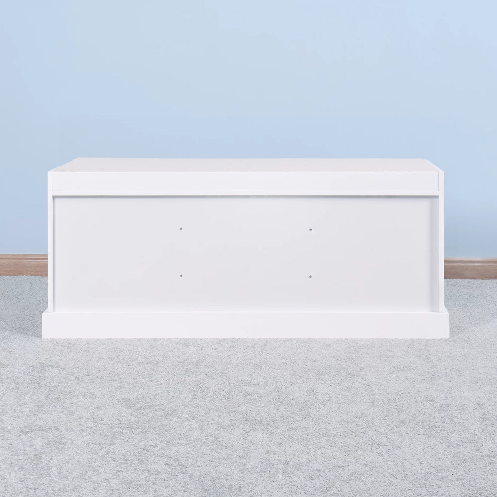 White Storage Bench with 2 Drawers M2841