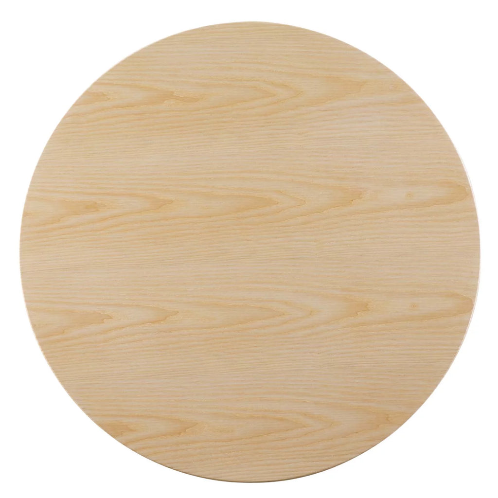 Round Wood Metal Coffee Table M4118