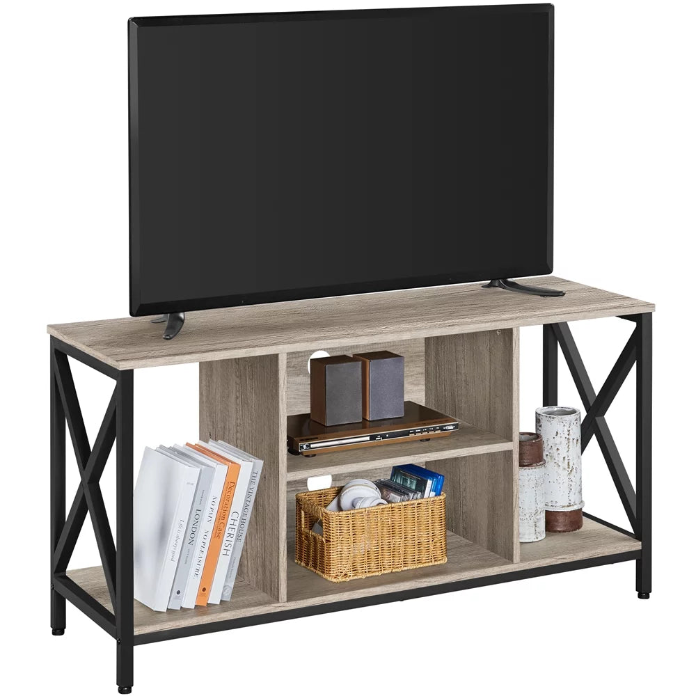47inch Gray Wooden TV Stand with Storage Z872922