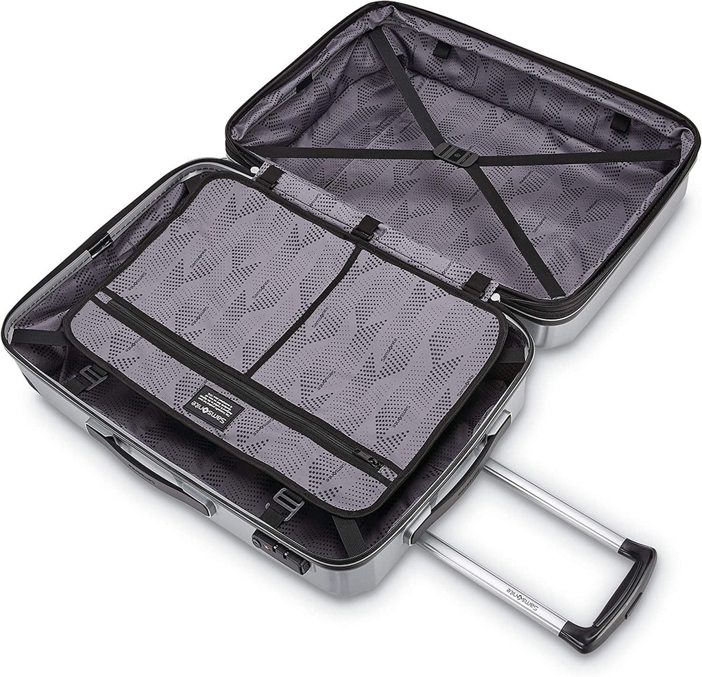 Hardside Luggage with Spinners 2-Piece Set Silver R4373