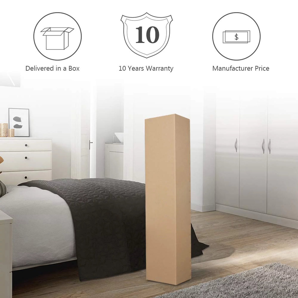 Queen Size 13 Inch Memory Foam Innerspring Hybrid Mattress F588