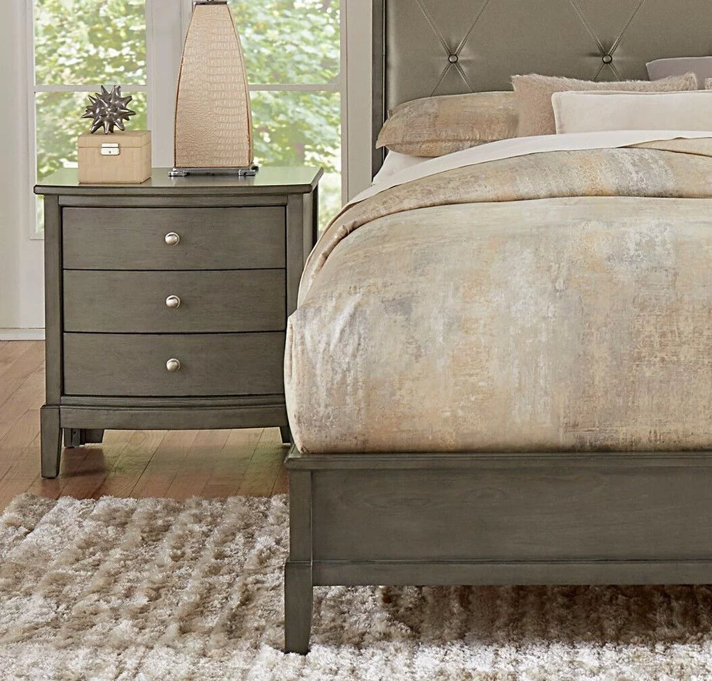 Gray 5pc Wooden Bedroom Set Eastern King Sleigh Bed K672