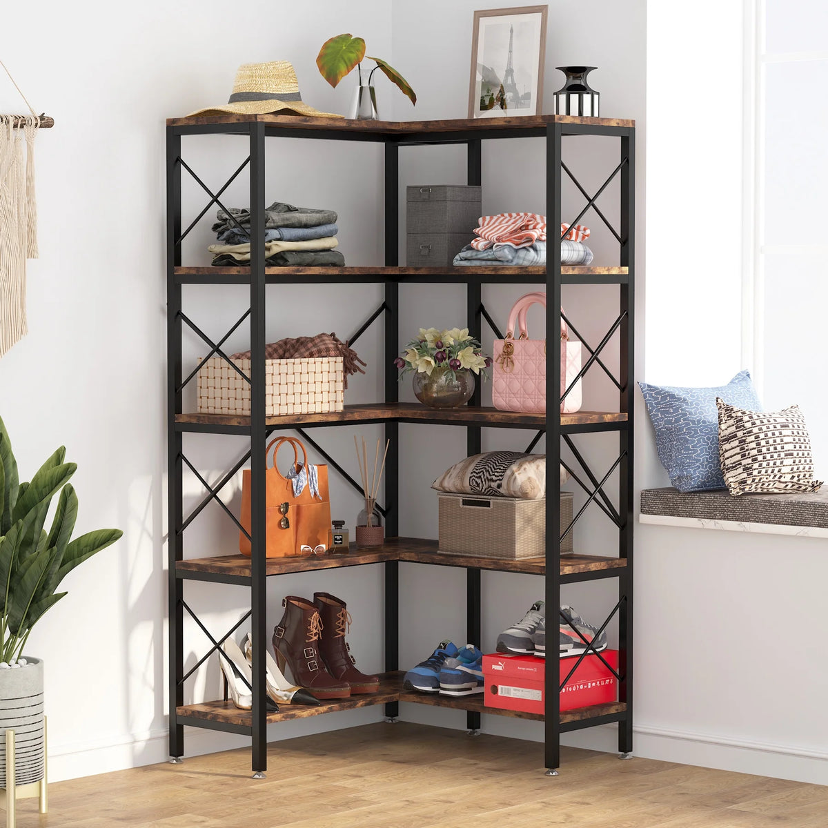 5-Tier Corner Bookshelf C858