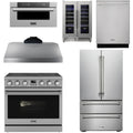 36 Electric Range, Range Hood, Refrigerator, Dishwasher, Microwave and Wine Cooler F242