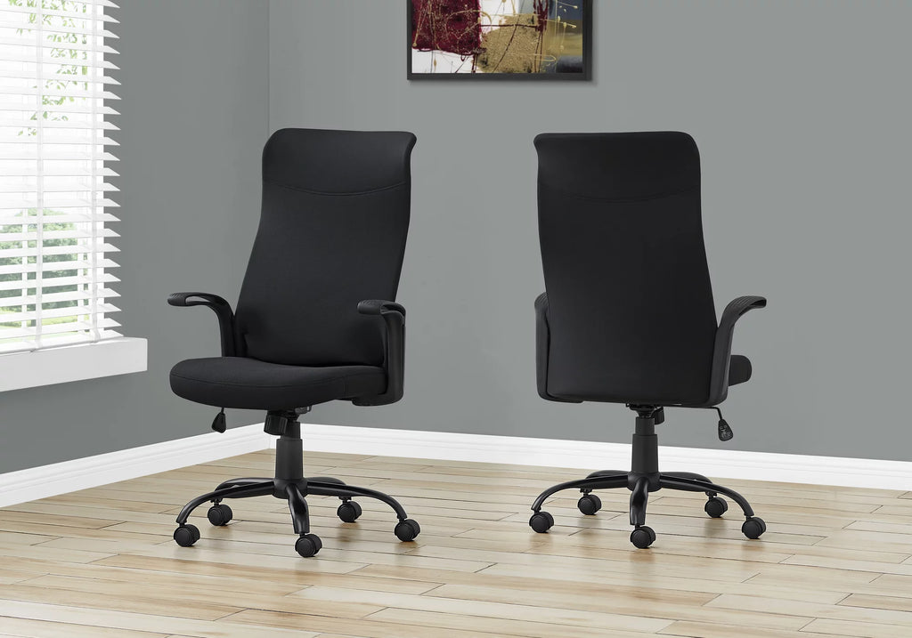 Set of 2 Black Upholstered Office Chairs L2722
