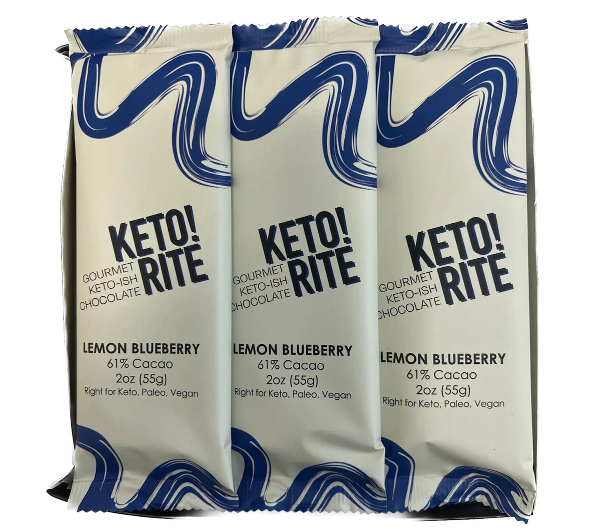 Sugar-Free Gluten-Free Vegan 9 Pack Lemon Blueberry Bars U5810