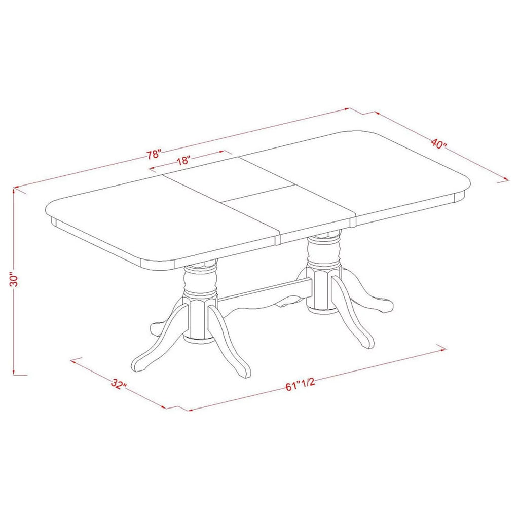 7 Piece Dining Table Set with 6 Chairs L25499