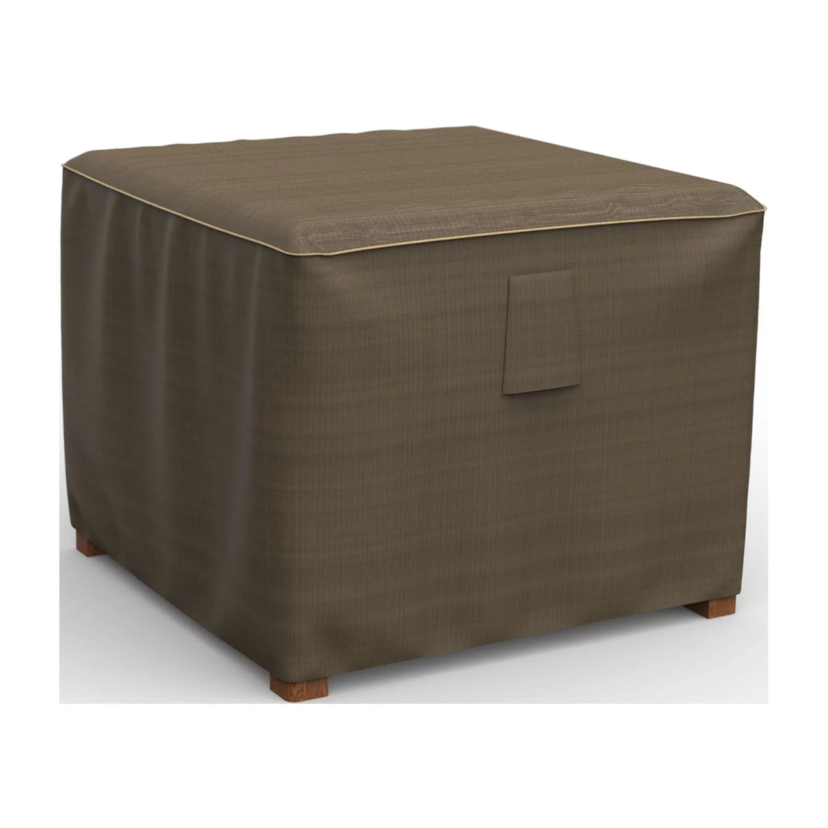 Black and Tan Patio Table Ottoman Cover U444400